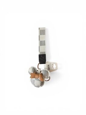 Kids Plush Minnie Keychain Wrist Strap - White & Tan